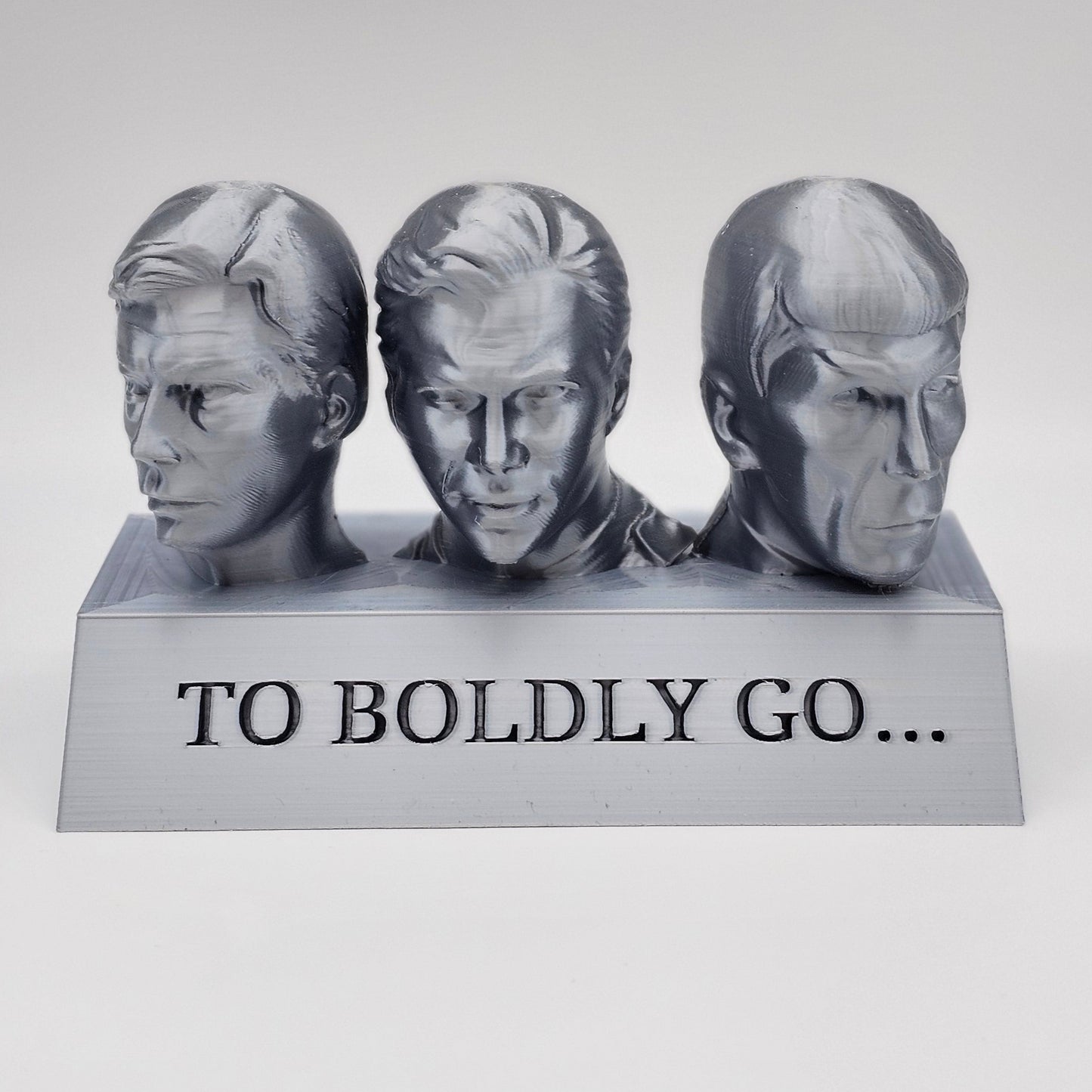 To Boldly Go - Triple Head Statue