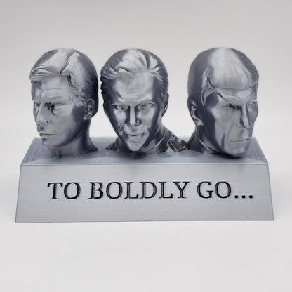 To Boldly Go - Triple Head Statue