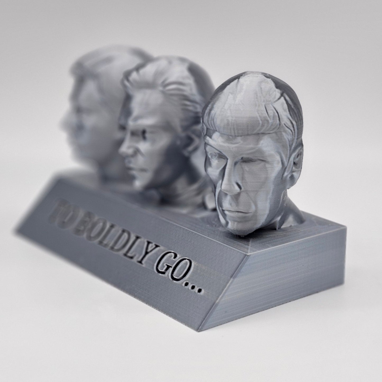 To Boldly Go - Triple Head Statue