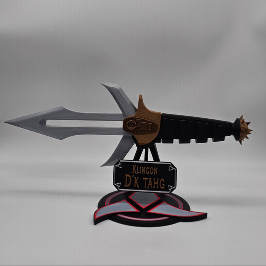 Klingon D'K TAHG Knife and Display Stand - Star Trek Prop Replica